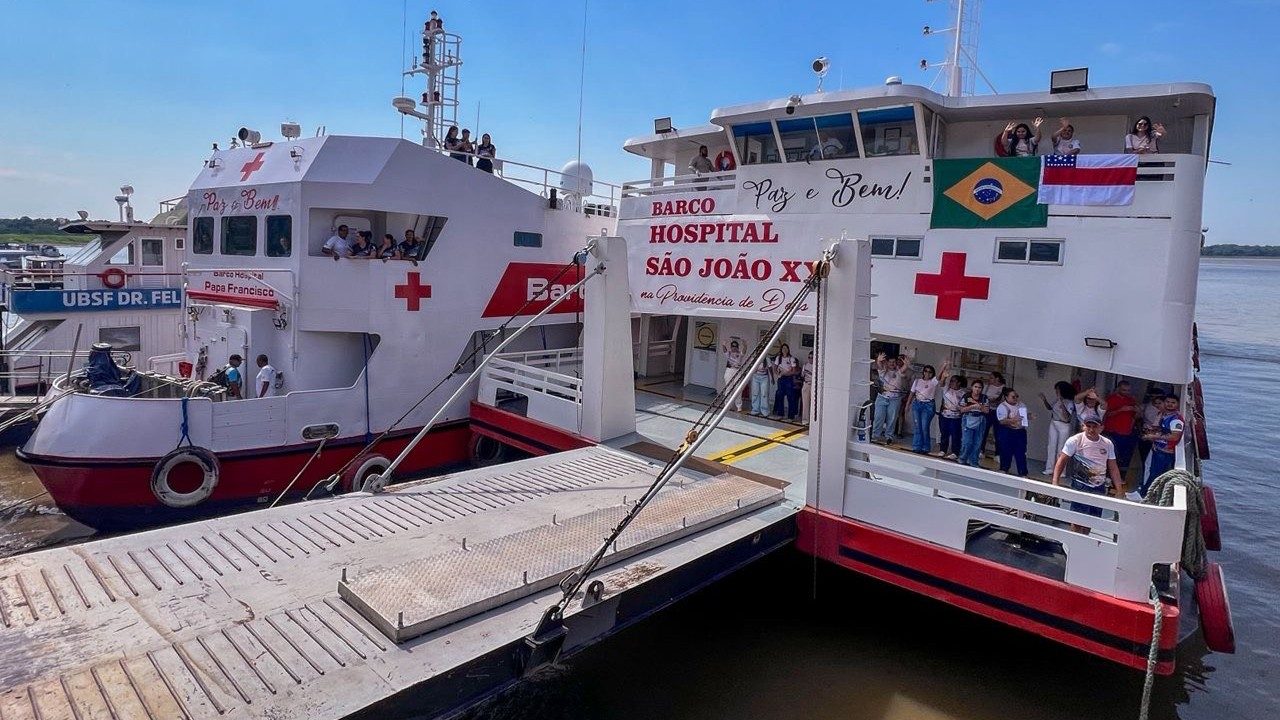 Os barcos-hospitais Papas Francisco e São João XXIII vão à COP30 prestar apoio humanitário e serviços à saude